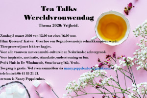 Tea Talks 8 Maart 2020