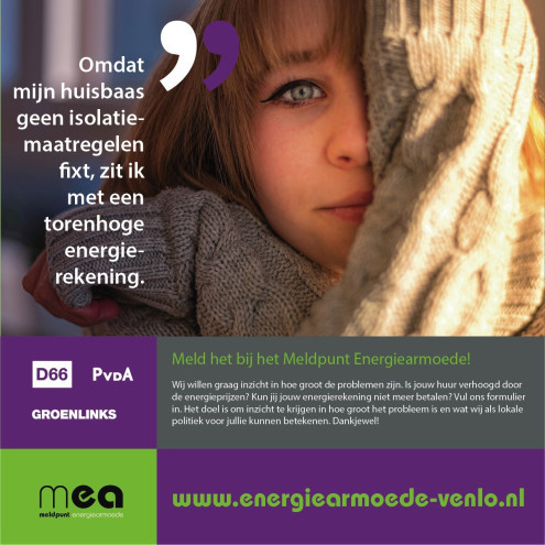 PvdA, GroenLinks en D66 starten Meldpunt Energiearmoede