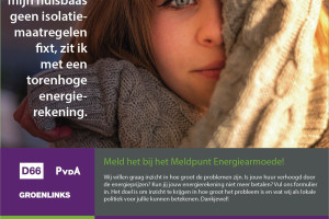 PvdA, GroenLinks en D66 starten Meldpunt Energiearmoede